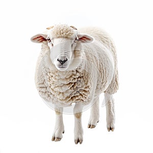 cute funny sheep isolated.Generative AI