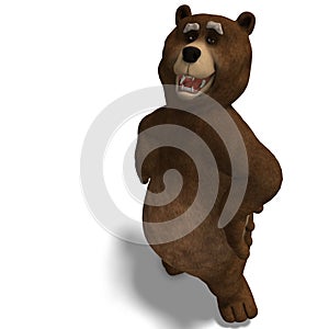 Cute and funny toon bear