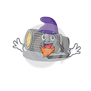 Cute and funny underwater flashlight cartoon character dressed as an Elf