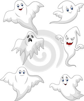 Cute ghost cartoon collection set