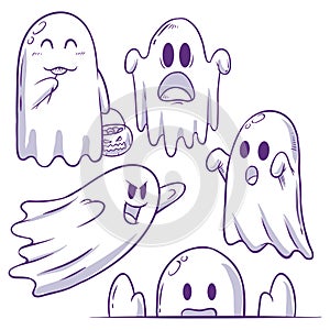 Cute Ghost Doodle Collection