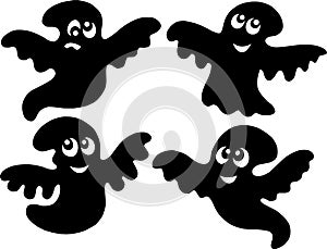 Cute ghost silhouettes