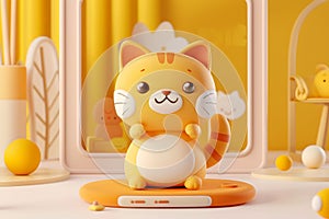 Cute Ginger cat character. Ideas from the cuteness of ginger cats