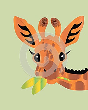 Cute giraffe animals Africa smile wild smile eating