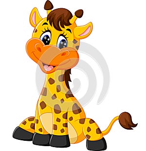 Cute giraffe cartoon