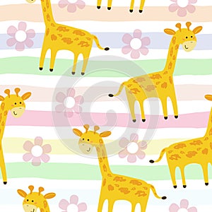 Cute giraffe Pattern print for kids