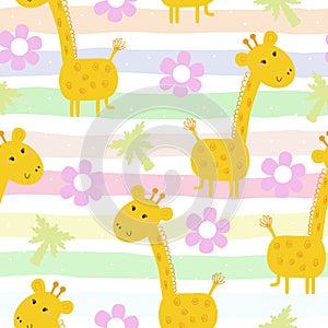 Cute giraffe Pattern print for kids