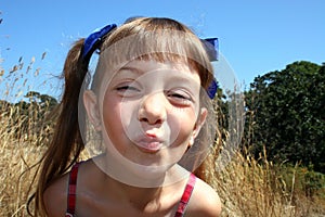 Cute girl blowing kiss