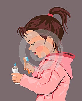 cute girl and brushing teeth , toothpaste toothbrush, dental health, wellness, health, kid, girl child, medicine, child education