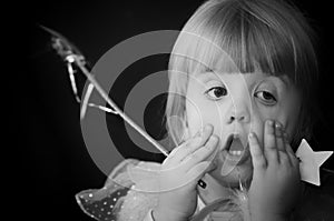 Cute girl with fairy wand