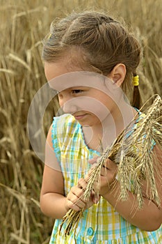Cute girl in field