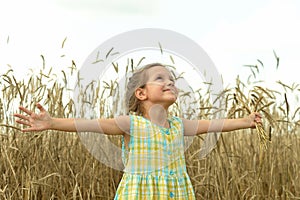 Cute girl in field