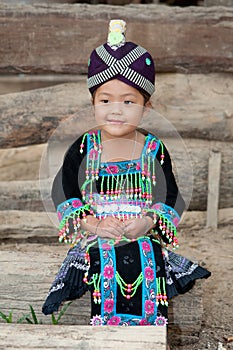 Cute girl from Laos Hmong photo