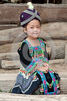 Cute girl from Laos Hmong photo