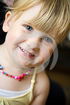 Cute girl with necklace