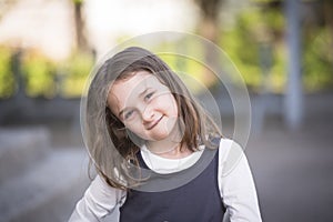 Cute girl posing outdoor.