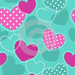 Cute girlish seamless pattern