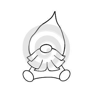 Cute Gnome Line art