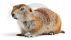 Cute Gopher Isolated on White Background for Design Projects