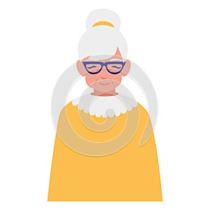 Cute grandmother avatar character