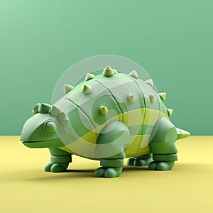 Cute Green Ankylosaurus Toy Dinosaur For Little Children