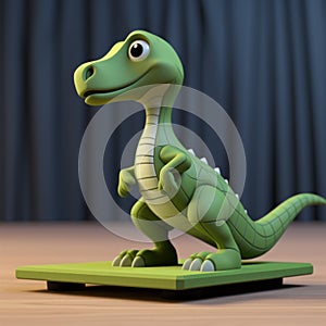 Cute Green Dinosaur Board Game Model For Little Children