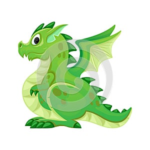Cute green dragon.