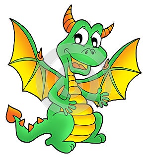 Cute green dragon