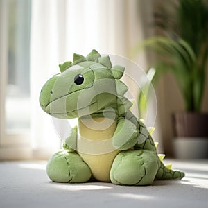 Cute Green Iguanodon Stuffed Animal Toy For Children