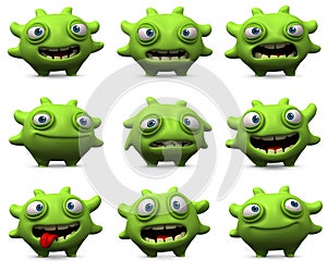 Cute green monster