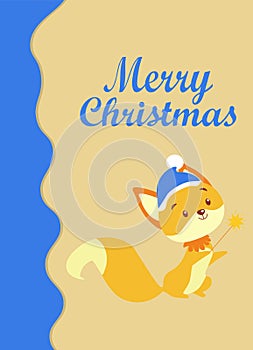 Cute greeting Merry Christmas card