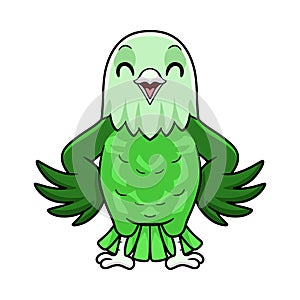 Cute grey headed love bird cartoon