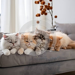 Cute group of kittens for pet lovers