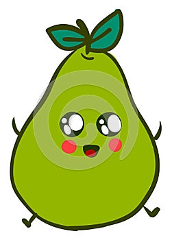 Cute guava, illustration, vector photo