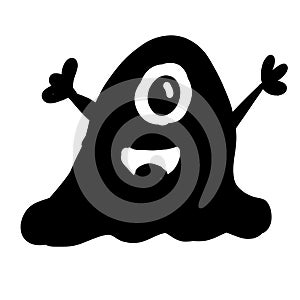 Cute Halloween Blob Monster Icon