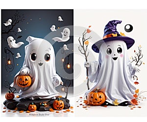 cute halloween ghosts cliparts and images