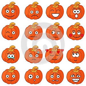 Cute Halloween pumpkins.