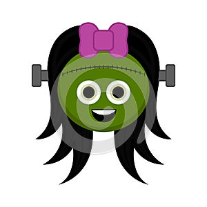 Cute halloween zombie cartoon character
