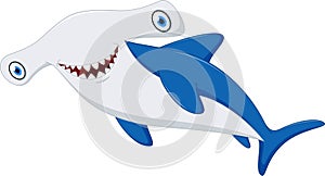 Cute hammerhead shark cartoon