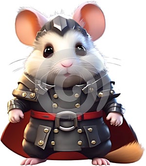 Cute Hamster in a cartoon character. AI-Generated.