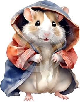 A cute Hamster in Sámi clothing. Ai-Generated.