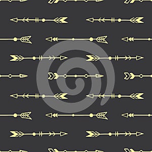 Cute Hand Drawn Arrows Seamless Pattern,tribal background