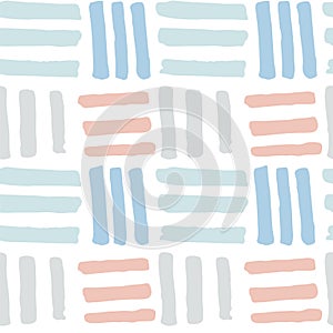 Cute Hand Drawn Bricks Seamless Pattern