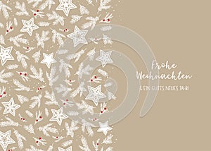 Cute hand drawn christmas design with text