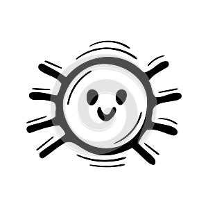 Cute hand drawn little spider. Halloween element. Doodle style