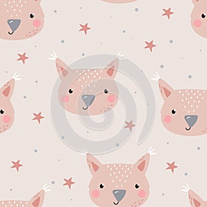 Cute hand drawn owl. Hand drawn vector illustration - cute cartoon owl and seamless pattern