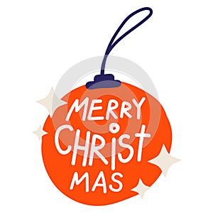 red christmas bell isolate vector design