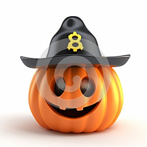 Cute Hanukkah Jackolantern 3d Render With Firefighter Hat