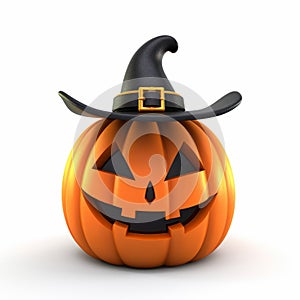 Cute Hanukkah Jackolantern With Vampire Hat - 3d Render