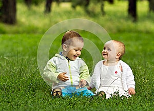 Cute happy children